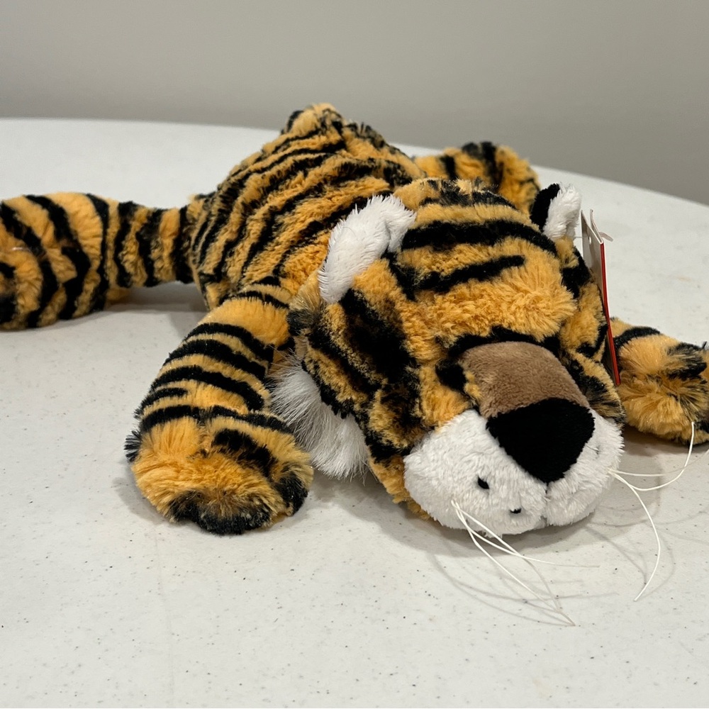 GANZ Loveable Loungers Tiger Plush - Black and Orange - Picture 2 of 4